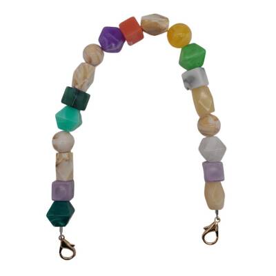 Angel Çanta Aksesuar 42 cm Renkli Akrilik Çanta Sapı No:02 Light Gold Metalli - 1