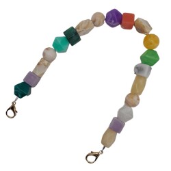 Angel Çanta Aksesuar 42 cm Renkli Akrilik Çanta Sapı No:02 Light Gold Metalli - 3