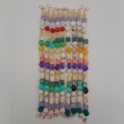 Angel Çanta Aksesuar 42 cm Renkli Akrilik Çanta Sapı No:02 Light Gold Metalli - 4