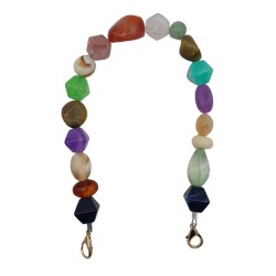 Angel Çanta Aksesuar 42 cm Renkli Akrilik Çanta Sapı No:03 Light Gold Metalli - Angel Çanta Aksesuar