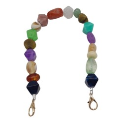 Angel Çanta Aksesuar 42 cm Renkli Akrilik Çanta Sapı No:03 Light Gold Metalli - 2