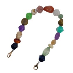 Angel Çanta Aksesuar 42 cm Renkli Akrilik Çanta Sapı No:03 Light Gold Metalli - 3