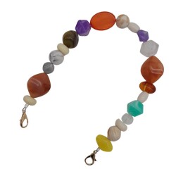 Angel Çanta Aksesuar 42 cm Renkli Akrilik Çanta Sapı No:04 Light Gold Metalli - 3