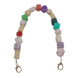 Angel Çanta Aksesuar 42 cm Renkli Akrilik Çanta Sapı No:05 Light Gold Metalli - 2