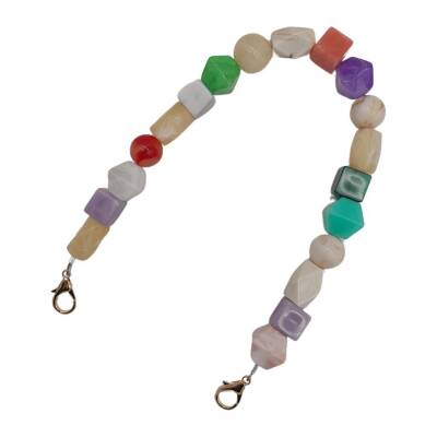 Angel Çanta Aksesuar 42 cm Renkli Akrilik Çanta Sapı No:05 Light Gold Metalli - 3