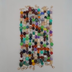 Angel Çanta Aksesuar 42 cm Renkli Akrilik Çanta Sapı No:05 Light Gold Metalli - 4