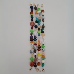 Angel Çanta Aksesuar 42 cm Renkli Akrilik Çanta Sapı No:06 Light Gold Metalli - 4