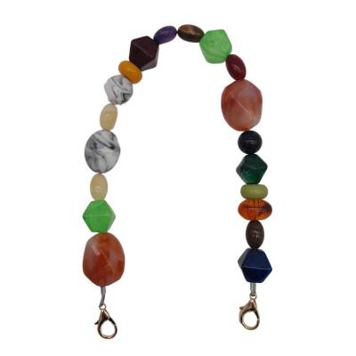 Angel Çanta Aksesuar 42 cm Renkli Akrilik Çanta Sapı No:06 Light Gold Metalli - 1