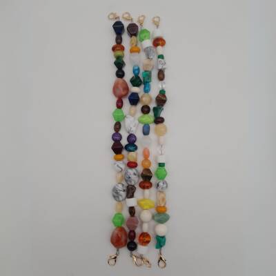 Angel Çanta Aksesuar 42 cm Renkli Akrilik Çanta Sapı No:06 Light Gold Metalli - 4