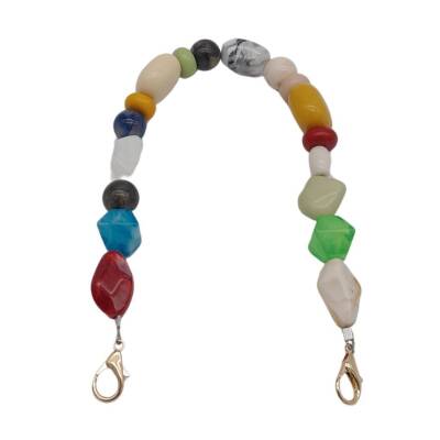 Angel Çanta Aksesuar 42 cm Renkli Akrilik Çanta Sapı No:07 Light Gold Metalli - 2