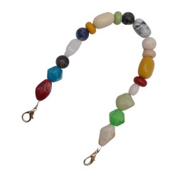 Angel Çanta Aksesuar 42 cm Renkli Akrilik Çanta Sapı No:07 Light Gold Metalli - 3