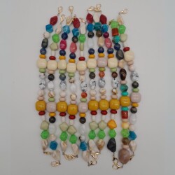 Angel Çanta Aksesuar 42 cm Renkli Akrilik Çanta Sapı No:07 Light Gold Metalli - 4