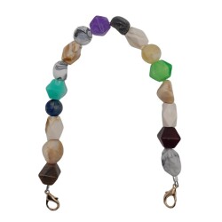 Angel Çanta Aksesuar 42 cm Renkli Akrilik Çanta Sapı No:08 Light Gold Metalli - Angel Çanta Aksesuar