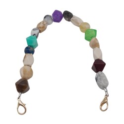 Angel Çanta Aksesuar 42 cm Renkli Akrilik Çanta Sapı No:08 Light Gold Metalli - 2