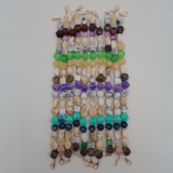 Angel Çanta Aksesuar 42 cm Renkli Akrilik Çanta Sapı No:08 Light Gold Metalli - 4