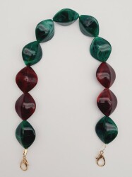 Angel Çanta Aksesuar 45 cm Kancalı Akrilik Zincir Light Gold Metalli No:13 - Angel Çanta Aksesuar