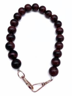 Angel Çanta Aksesuar 48 cm Acı Kahve Tonlu Renkli Akrilik Çanta Sapı Light Gold Metalli - 1