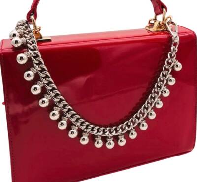 Angel Çanta Aksesuar 50 cm Gümüş Renk Boncuk Sallantılı Çanta Sapı - 3