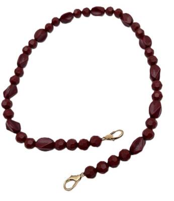 Angel Çanta Aksesuar 60 Cm Bordo Renk Çanta Sapı Kancalı Light Gold Metalli - 1