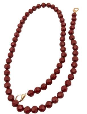 Angel Çanta Aksesuar 80 Cm Bordo Renk Çanta Sapı Kancalı Light Gold Metalli - 1