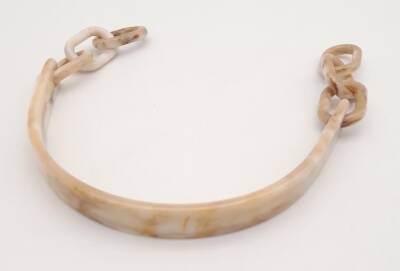 Angel Çanta Aksesuar Akrilik Bej Renk Mermer Desen Zincirli Çanta Tutma Sapı - 5