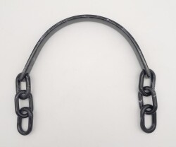 Angel Çanta Aksesuar Akrilik Siyah Renk Mermer Desen Zincirli Çanta Tutma Sapı - Angel Çanta Aksesuar