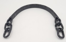 Angel Çanta Aksesuar Akrilik Siyah Renk Mermer Desen Zincirli Çanta Tutma Sapı - 2