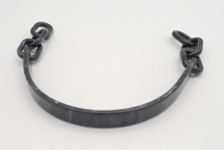 Angel Çanta Aksesuar Akrilik Siyah Renk Mermer Desen Zincirli Çanta Tutma Sapı - 4