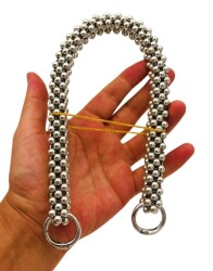 Angel Çanta Aksesuar Gümüş Renk 39 cm Boncuklu Çanta Sapı Gümüş Metalli - Angel Çanta Aksesuar