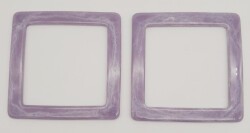 Angel Çanta Aksesuar Kare Akrilik Lila Renk Mermer Desen Çanta Sapı - 2