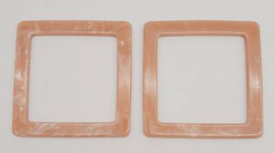 Angel Çanta Aksesuar Kare Akrilik Pudra Renk Mermer Desen Çanta Sapı - 2