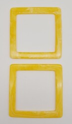 Angel Çanta Aksesuar Kare Akrilik Sarı Renk Mermer Desen Çanta Sapı - 3