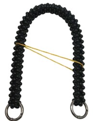 Angel Çanta Aksesuar Siyah Renk 39 cm Boncuklu Çanta Sapı Füme Metalli - Angel Çanta Aksesuar