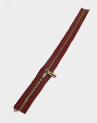 Angel Çanta Aksesuar Başlıklı Fermuar 40 Cm Antik Metal Bordo - Angel Çanta Aksesuar