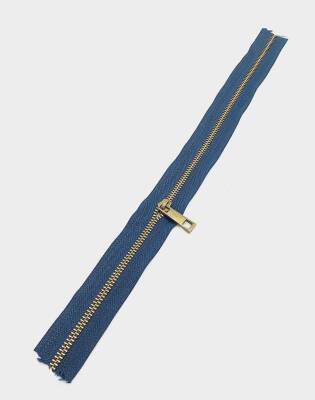 Angel Çanta Aksesuar Başlıklı Fermuar 40 Cm Antik Metal Lacivert - 1