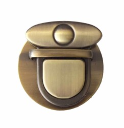 Angel Çanta Aksesuar Açık Antik Renk 5 Cm Yuvarlak Kilit - Angel Çanta Aksesuar