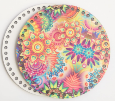 Angel Çanta Aksesuar Ahşap 20 Cm Çapında Resimli Plaka Arkalıklı B Serisi No1 - 1