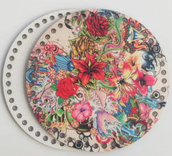 Angel Çanta Aksesuar Ahşap 20 Cm Çapında Resimli Plaka Arkalıklı B Serisi No11 - Angel Çanta Aksesuar