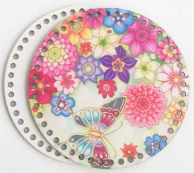 Angel Çanta Aksesuar Ahşap 20 Cm Çapında Resimli Plaka Arkalıklı B Serisi No12 - 1