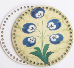 Angel Çanta Aksesuar Ahşap 20 Cm Çapında Resimli Plaka Arkalıklı F Serisi No2 - Angel Çanta Aksesuar