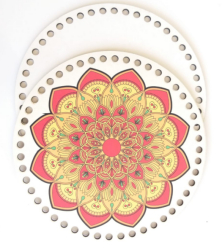 Angel Çanta Aksesuar Ahşap 20 Cm Çapında Resimli Plaka Arkalıklı K Serisi No11 - Angel Çanta Aksesuar