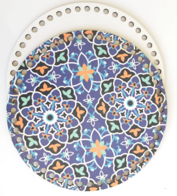 Angel Çanta Aksesuar Ahşap 20 Cm Çapında Resimli Plaka Arkalıklı K Serisi No18 - 1