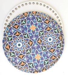 Angel Çanta Aksesuar Ahşap 20 Cm Çapında Resimli Plaka Arkalıklı K Serisi No18 - Angel Çanta Aksesuar