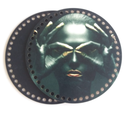 Angel Çanta Aksesuar Ahşap 20 Cm Çapında Resimli Plaka Arkalıklı S Serisi No2 - 1