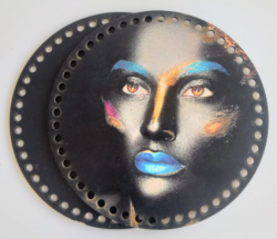 Angel Çanta Aksesuar Ahşap 20 Cm Çapında Resimli Plaka Arkalıklı S Serisi No5 - Angel Çanta Aksesuar