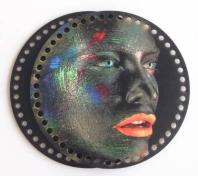 Angel Çanta Aksesuar Ahşap 20 Cm Çapında Resimli Plaka Arkalıklı S Serisi No6 - 1