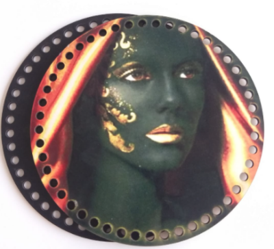 Angel Çanta Aksesuar Ahşap 20 Cm Çapında Resimli Plaka Arkalıklı S Serisi No8 - 1