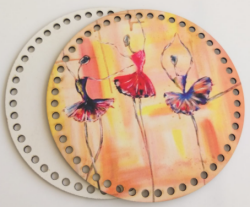 Angel Çanta Aksesuar Ahşap 20 Cm Çapında Resimli Plaka Arkalıklı Y Serisi No:10 - Angel Çanta Aksesuar