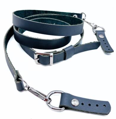 Angel Çanta Aksesuar 130x1.5 cm Gri Renk Gerçek Deri Gümüş Tokalı Çanta Sapı - 1