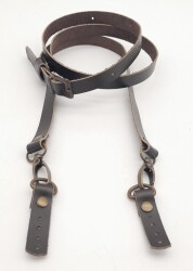 Angel Çanta Aksesuar 130x1.5 cm Kahverengi Gerçek Deri Antik Tokalı Çanta Sapı - 2